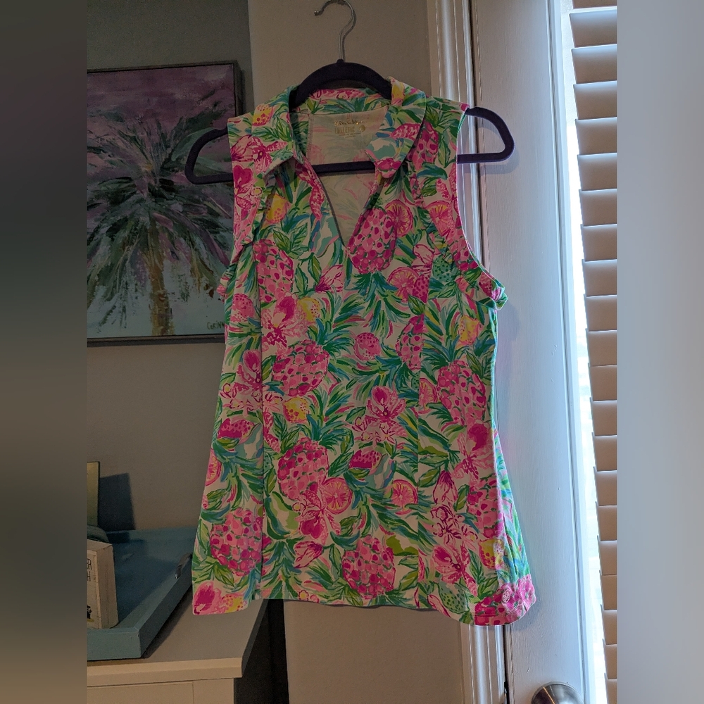 Lilly Pulitzer Luxletic Top Large - Picture 2 of 2